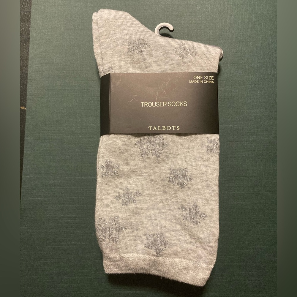 Talbots crystal trouser socks